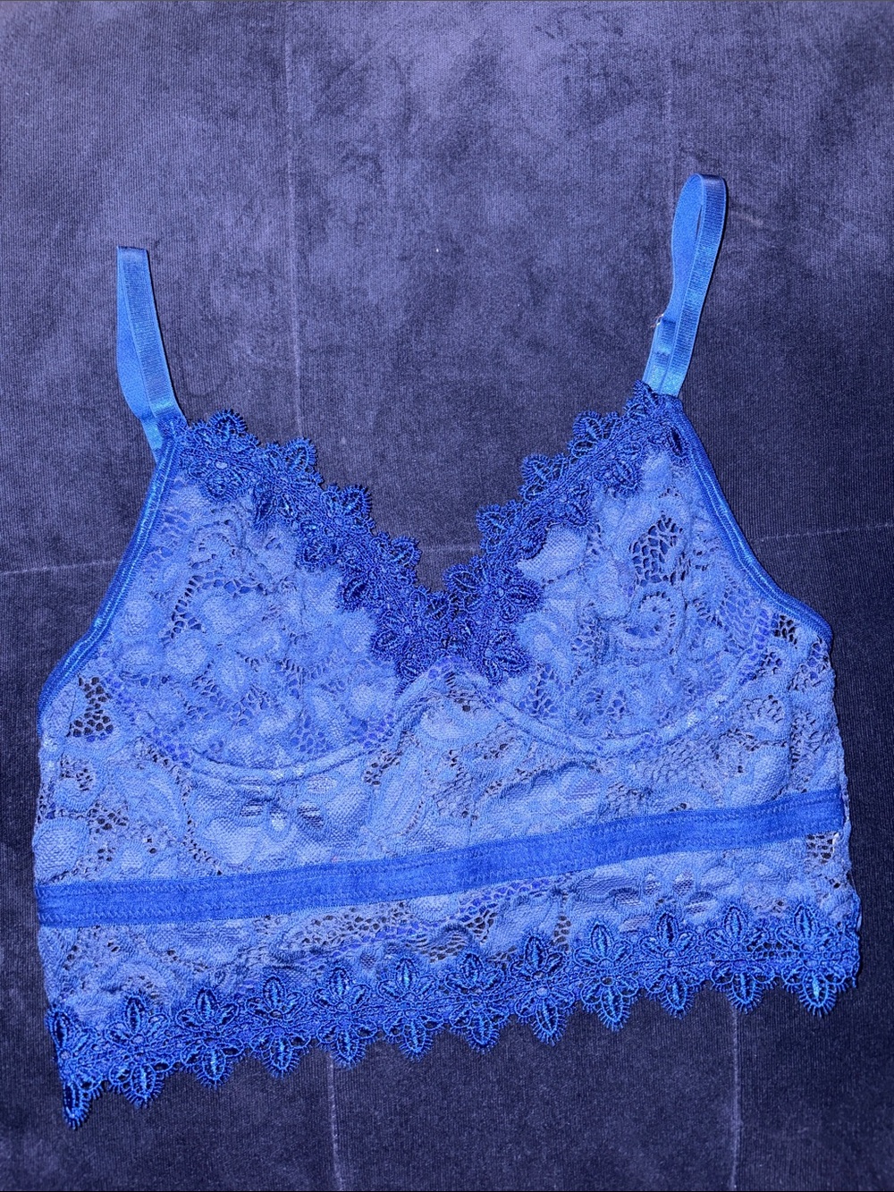 Lace Bralette Top - Blue